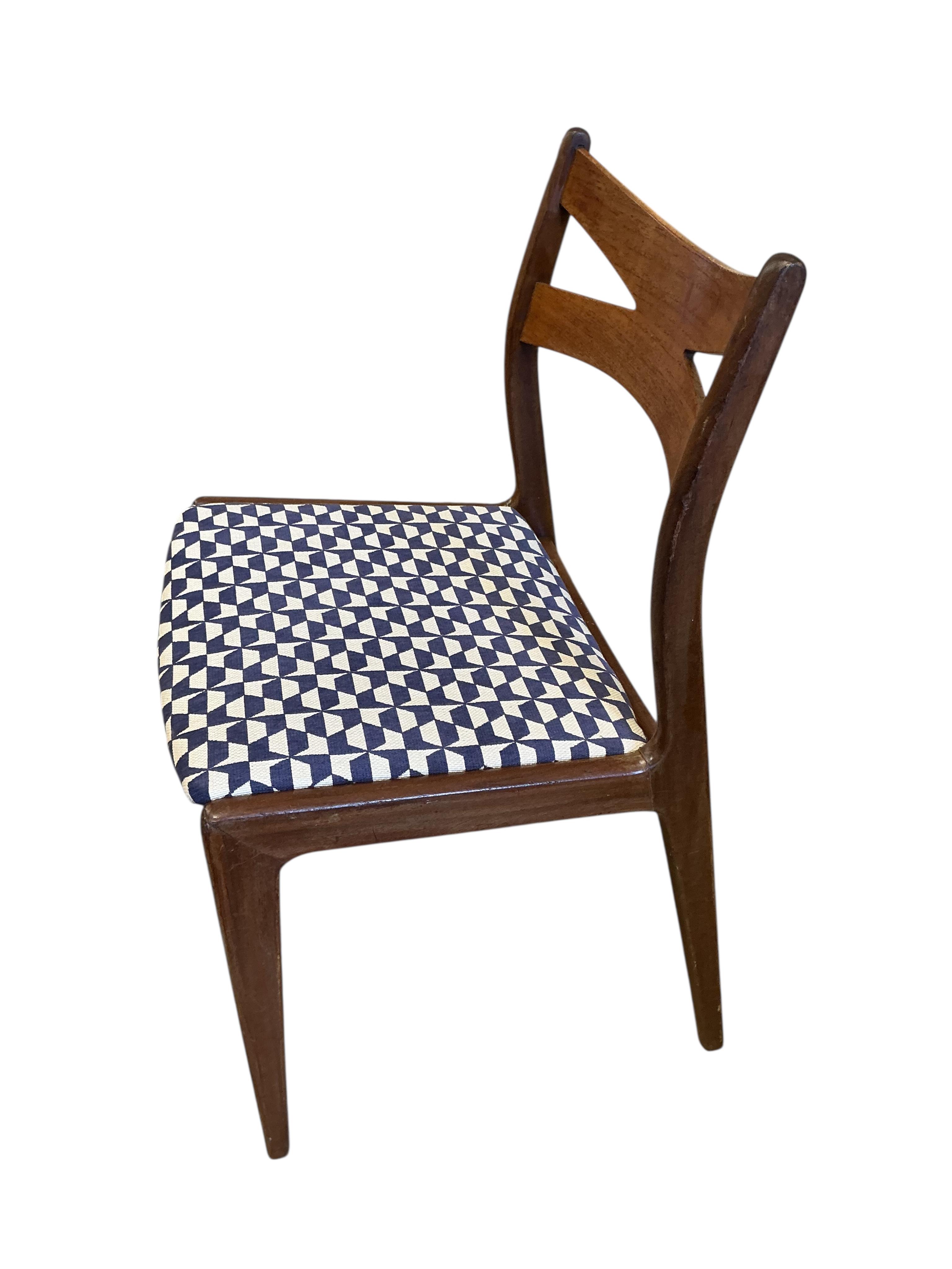 A mid century Danish design teak desk chair